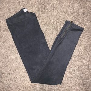 Abercrombie Grey Suede Skinny Pants